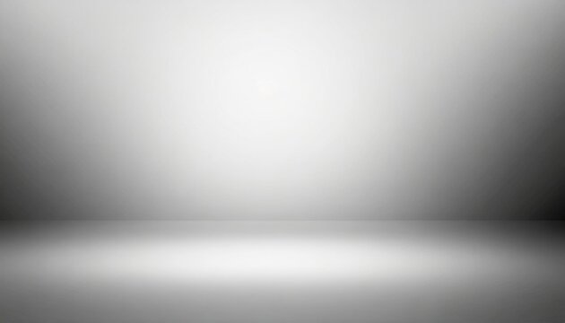 abstract empty white and gray gradient soft light background of studio room for art work design