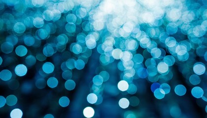 blue blurred with bokeh abstract background