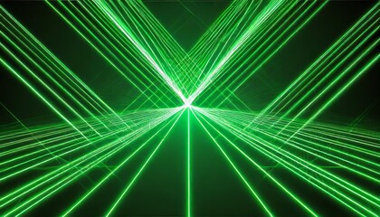green laser beams on blank background for futuristic designs