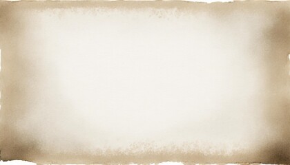 white paper background texture with old beige borders and light center vintage or antique off white...
