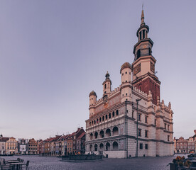 Fototapeta na wymiar City center and town hall - Poznan - Poland