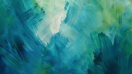 Blue and Green Brushstroke Artistic Background, Soft Focus