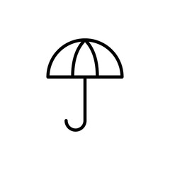 umbrella icon vector isolated on white background. Umbrella vector icon