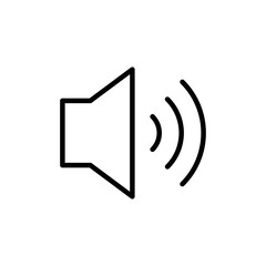 Speaker icon vector isolated on white background. Volume icon. Loudspeaker icon vector. Audio. Sound