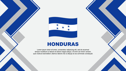 Honduras Flag Abstract Background Design Template. Honduras Independence Day Banner Wallpaper Vector Illustration. Banner