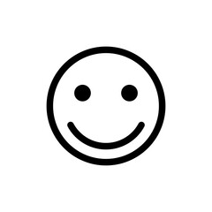 Smile icon vector isolated on white background. Smile vector icon. Emoticon Icon vector. Emoji