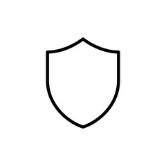 Shield vector vector icon isolated on white background. Protection icon vector. Security vector icon