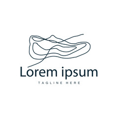 shoe logo illustration design vector sneaker concept funky line simple footwear appearance