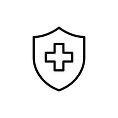 Health insurance icon vector isolated on white background. Insurance health document icon