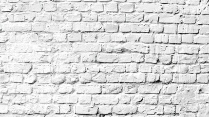 a black and white photo of a brick wall that has been made to look like it has been painted white. - obrazy, fototapety, plakaty