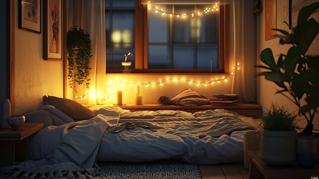 Japandi Cozy Bedroom Nook Cozy bedroom nook with Japane