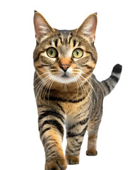 British cat isolated on white transparent background with clipping path, for printing and web page design, sticker, png transparent.