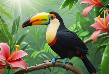 Fototapeten toucan 3D background © Random_Mentalist