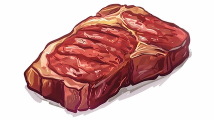 Obraz premium meat illustration for cafe, meat restaurant, signboard for diner