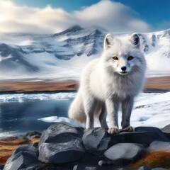 region fox in the snow generative ai
