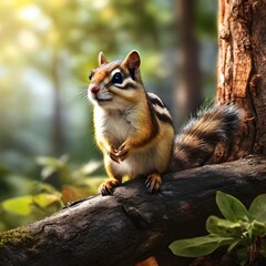 squirrel in the forest generative ai 