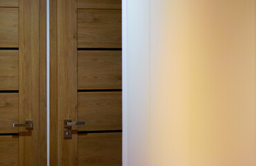 door in a room with a door