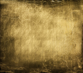 Digitally generated background texture in vintage beige with scratches and burnt edges.