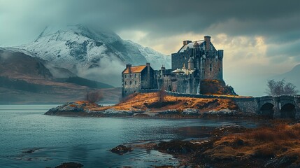 Old Castle in ghotic style - obrazy, fototapety, plakaty