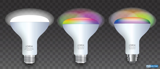 Realistic Smart Wifi LED spotlight isolated. 3D Illustration