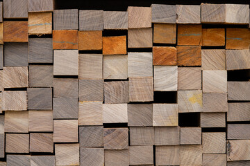 Textura de cubos de madera cerrados