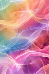 Rainbow fluid lines abstract background. Pride month vertical banner concept - obrazy, fototapety, plakaty