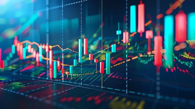 currency exchange chart background image of an exchange trading chart