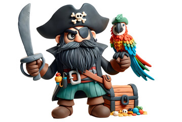 Personnage en pâte à modeler: Pirate