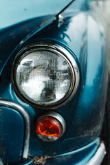 Old Moris Minor, blue car ,England, UK