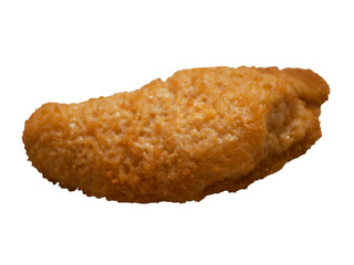 Breaded chicken on transparent background