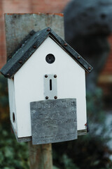 White birdhouse