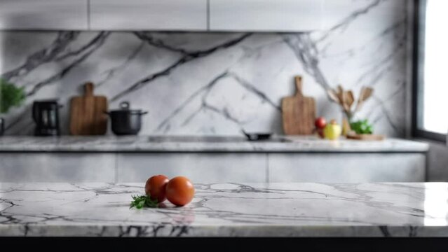 Set the stage for your product promotions in a stylish kitchen scene, with changing natural light, an elegant marble table, and on-trend plant arrangements, all showcased in crystal-clear 4k quality.
