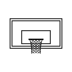 Fototapeta na wymiar Black Basketball Hoop