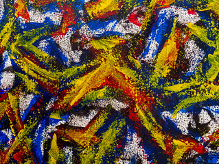 Hand painted abstract artwork. Colorful modern painting. Acrylic painting on canvas. Brush paintrf abstract colorful paint background.