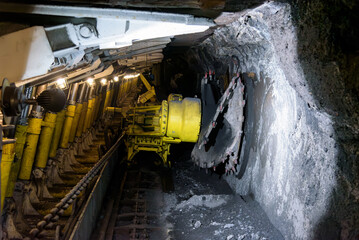 Drilling machine in coal mine