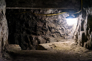 Underground tunnel in coal mine
