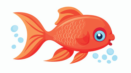 Fish baby cute print. Sweet sea animal. Cool ocean