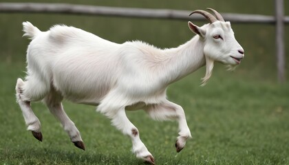 A Goat With A Playful Bounce In Its Step Upscaled 3