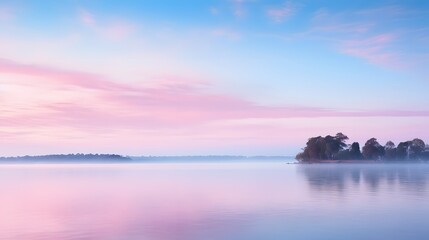beauty of a gradient transition from soft pastel blues to delicate pinks, capturing the essence of a peaceful sunrise over calm waters.