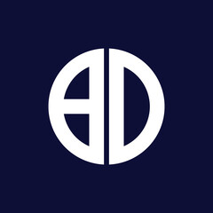 modern bd circle logo design