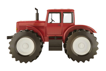 Obraz premium red tractor isolated on white