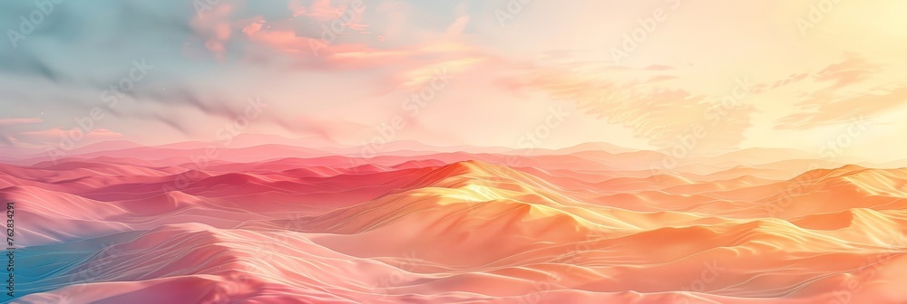 Poster A breathtaking view of a vast mountain range unfolding beneath a clear sky, seen from the window of a plane in flight