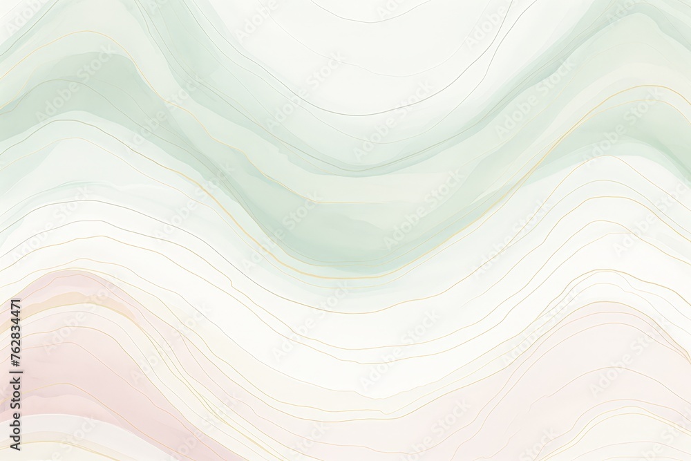 Fototapete a white and pink background featuring elegant wavy lines fluidly dancing across the canvas, creating