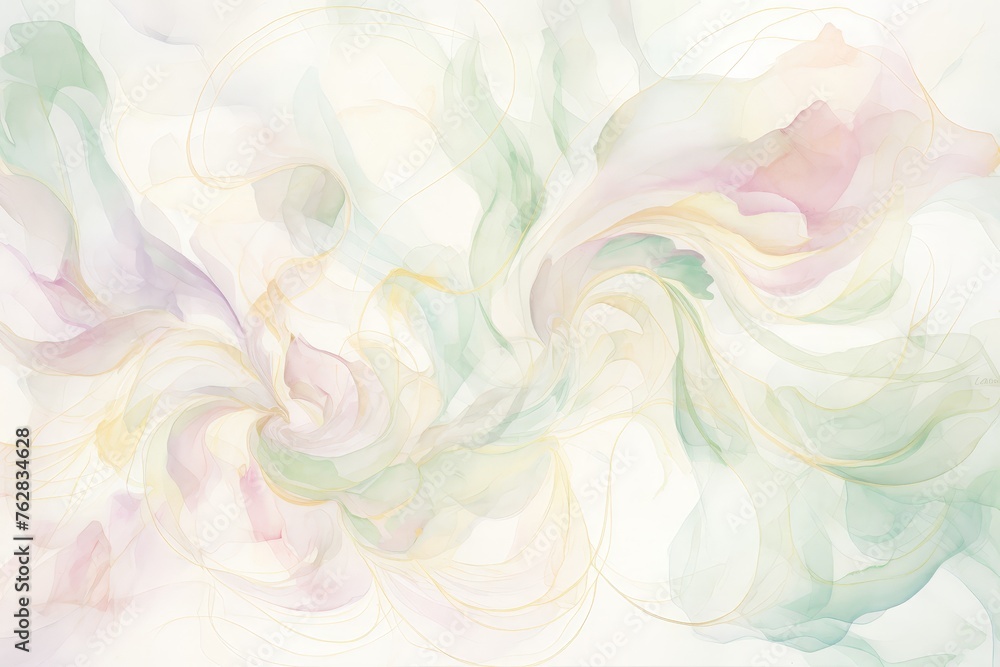 Aufkleber swirling white and green hues blend harmoniously on this abstract background, creating a sense of mo