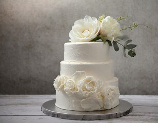 white wedding cake