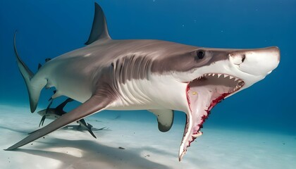 A Hammerhead Shark With Its Mouth Full Of Prey Upscaled 11