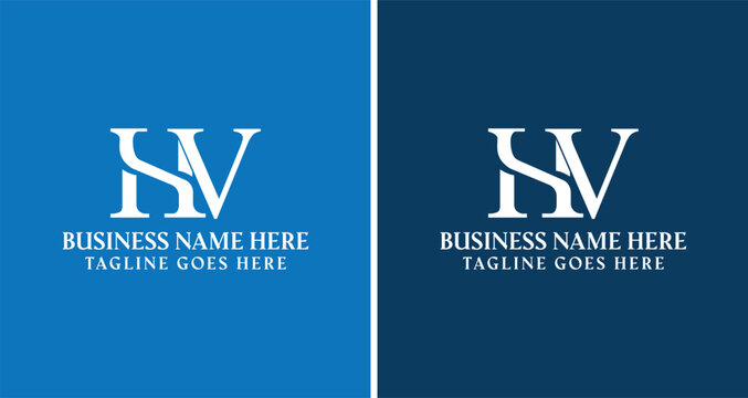 Luxury Letter H and V Logo, Linked HV Logo design