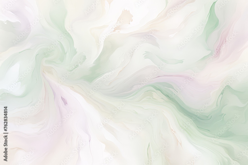 Sticker Swirling layers of white and green paint cascade across a canvas, creating a vibrant and dynamic background with a mesmerizing amount of texture and movement