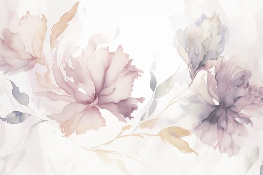 Delicate pink flowers gracefully dance across a pristine white canvas, exuding an aura of elegance and beauty