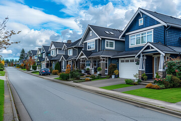 Naklejka premium Houses in neighborhood 